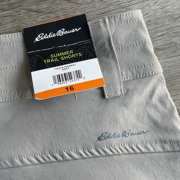 Eddie Bauer Summer Trail Cargo Shorts Size 16 Hiking Camping NWT - Picture 6 of 8